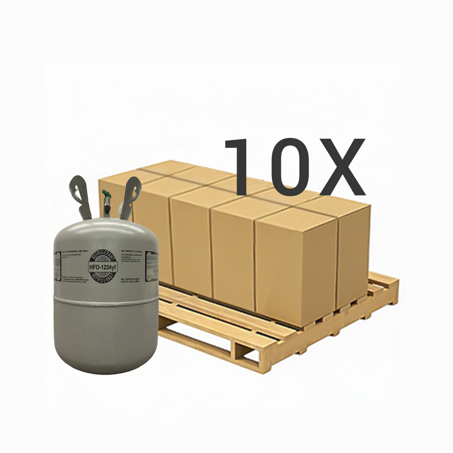 R1234yf Refrigerant Gas Cylinder 11 lb