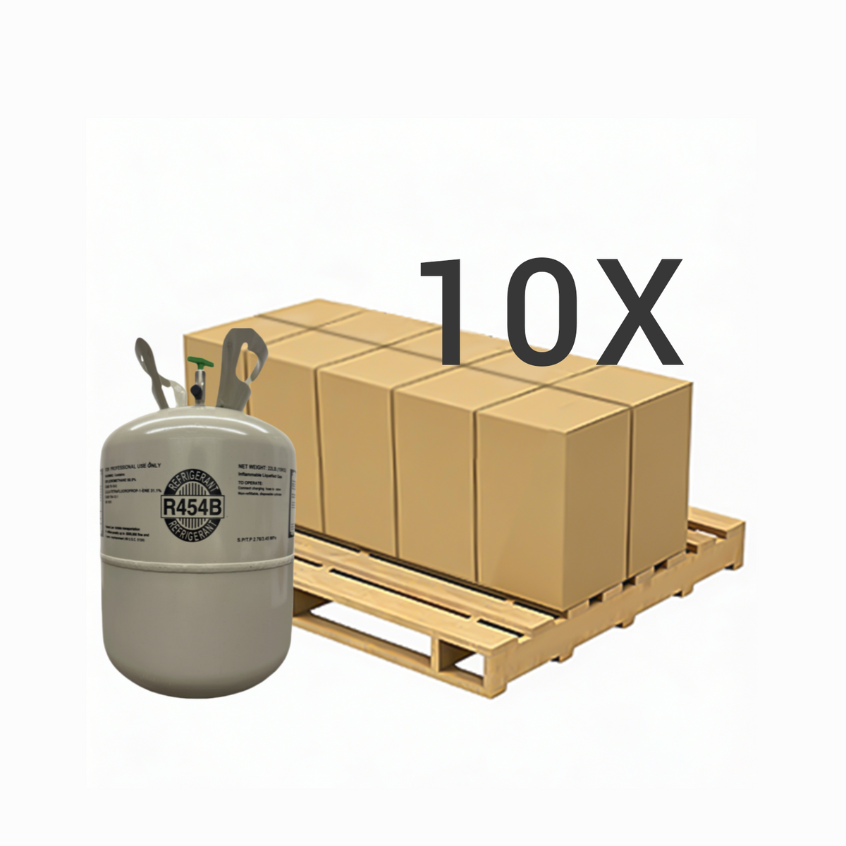 R454B Refrigerant Gas Cylinder 22 lb