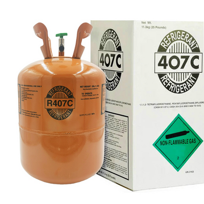 R407C Refrigerant Gas Cylinder 25 lb