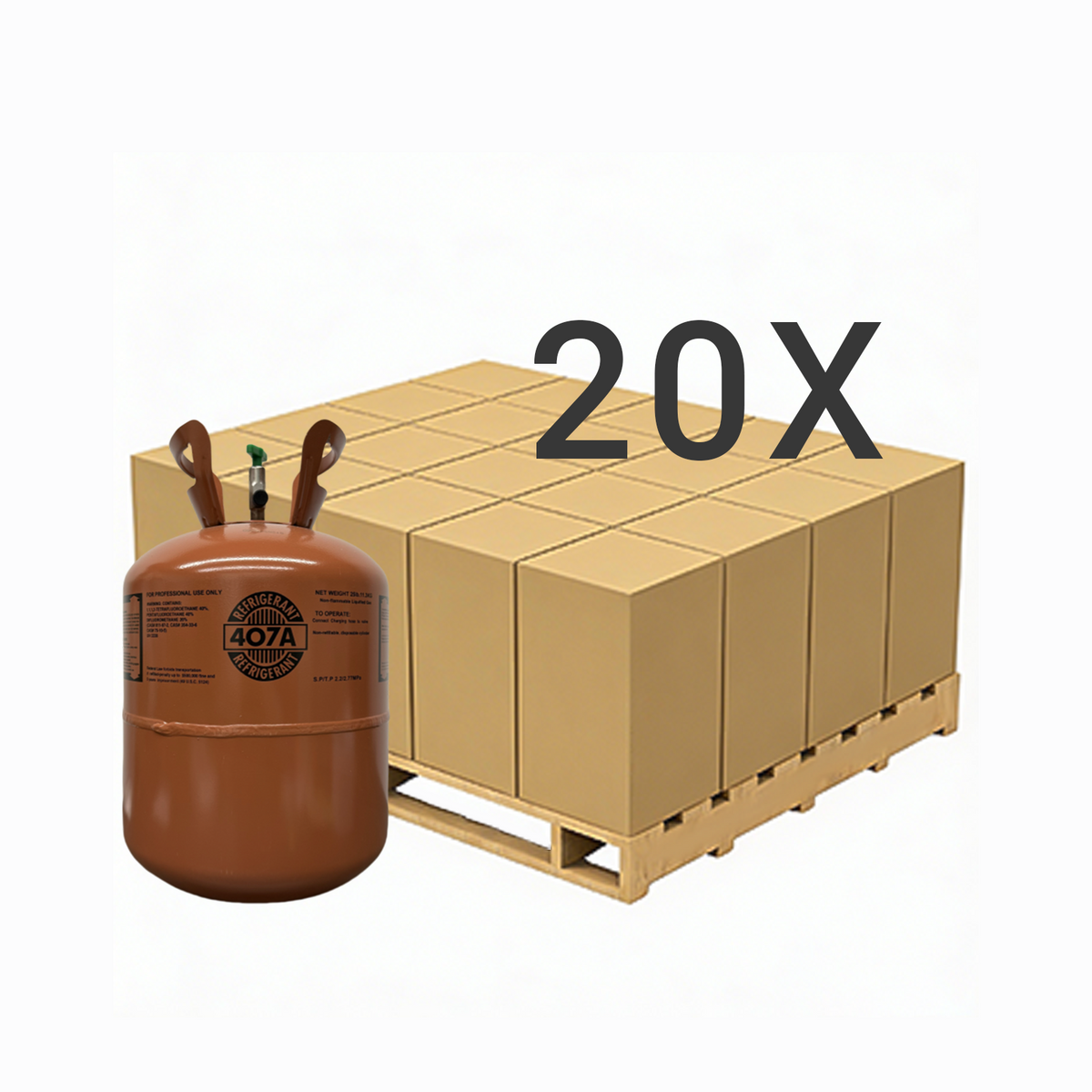 R407A Refrigerant Gas Cylinder 25 lb