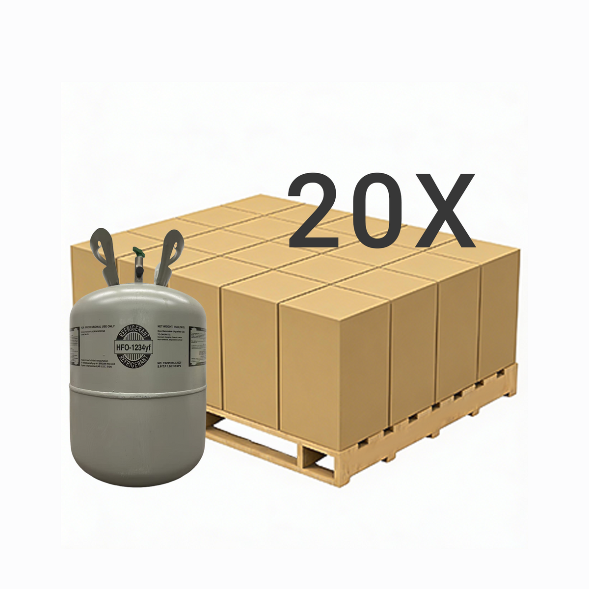 R1234yf Refrigerant Gas Cylinder 11 lb