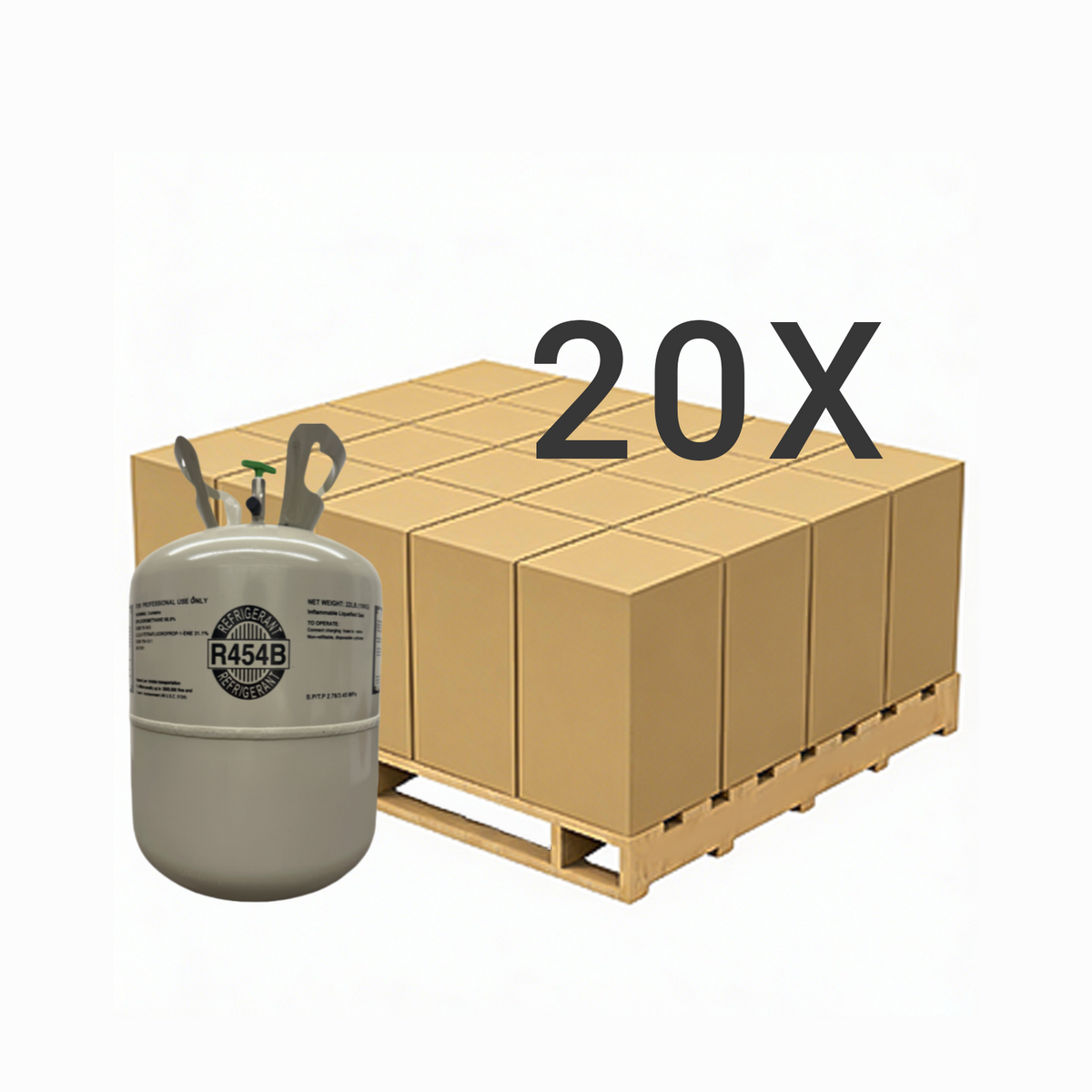 R454B Refrigerant Gas Cylinder 22 lb