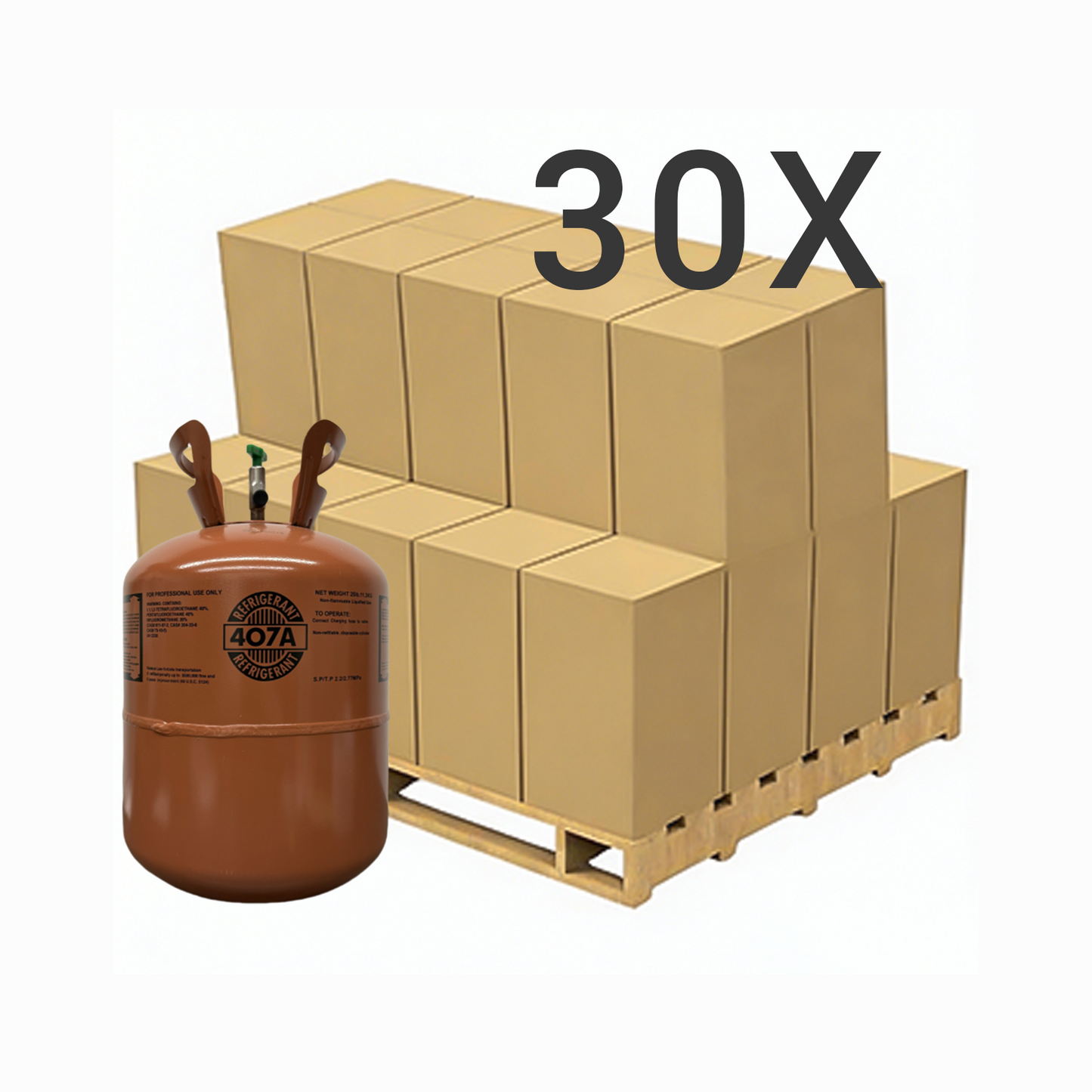 R407A Refrigerant Gas Cylinder 25 lb