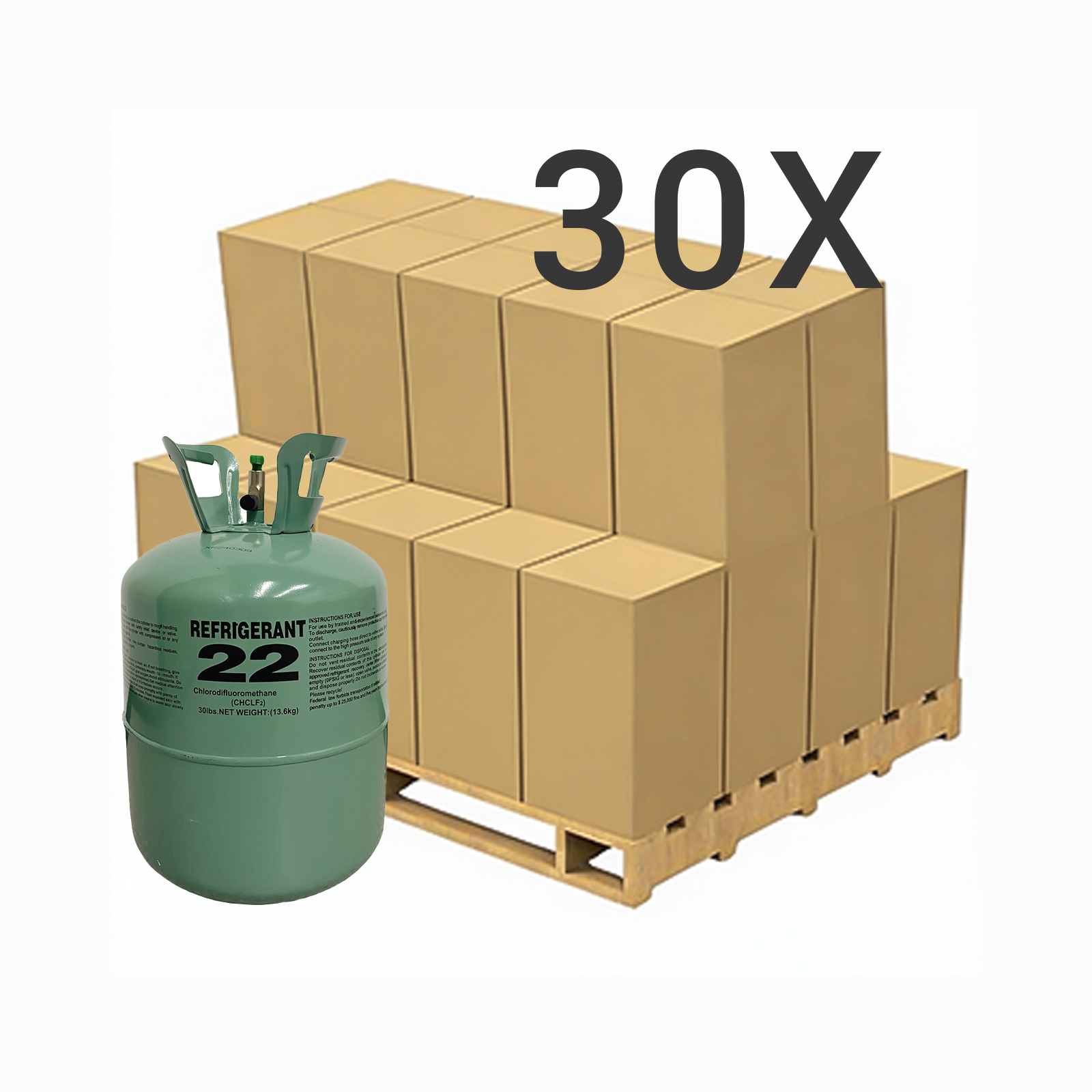 R22 Refrigerant Gas Cylinder 30 lb