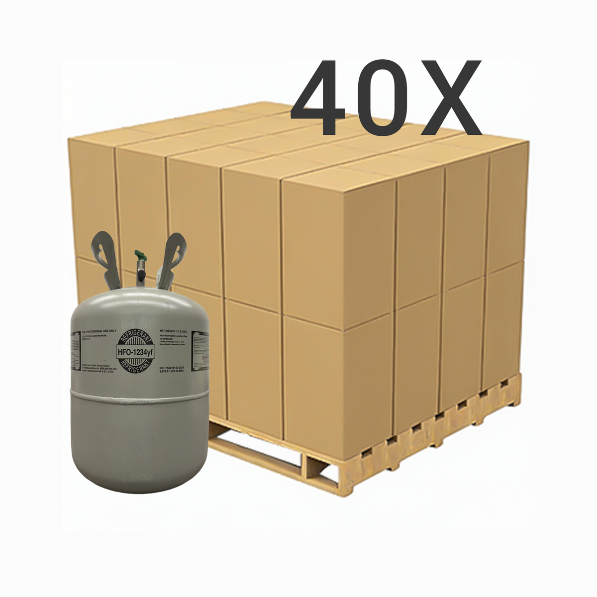 R1234yf Refrigerant Gas Cylinder 11 lb