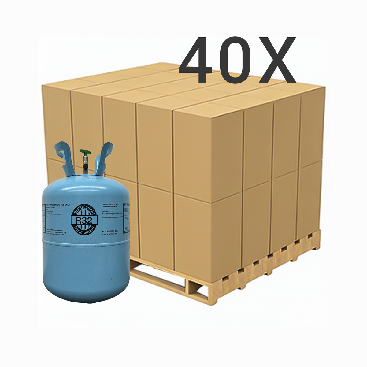 R32 Refrigerant Gas Difluoromethane 20.9 lb