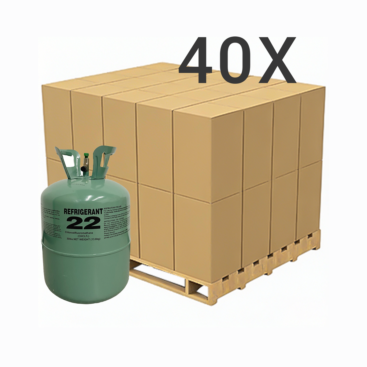 R22 Refrigerant Gas Cylinder 30 lb