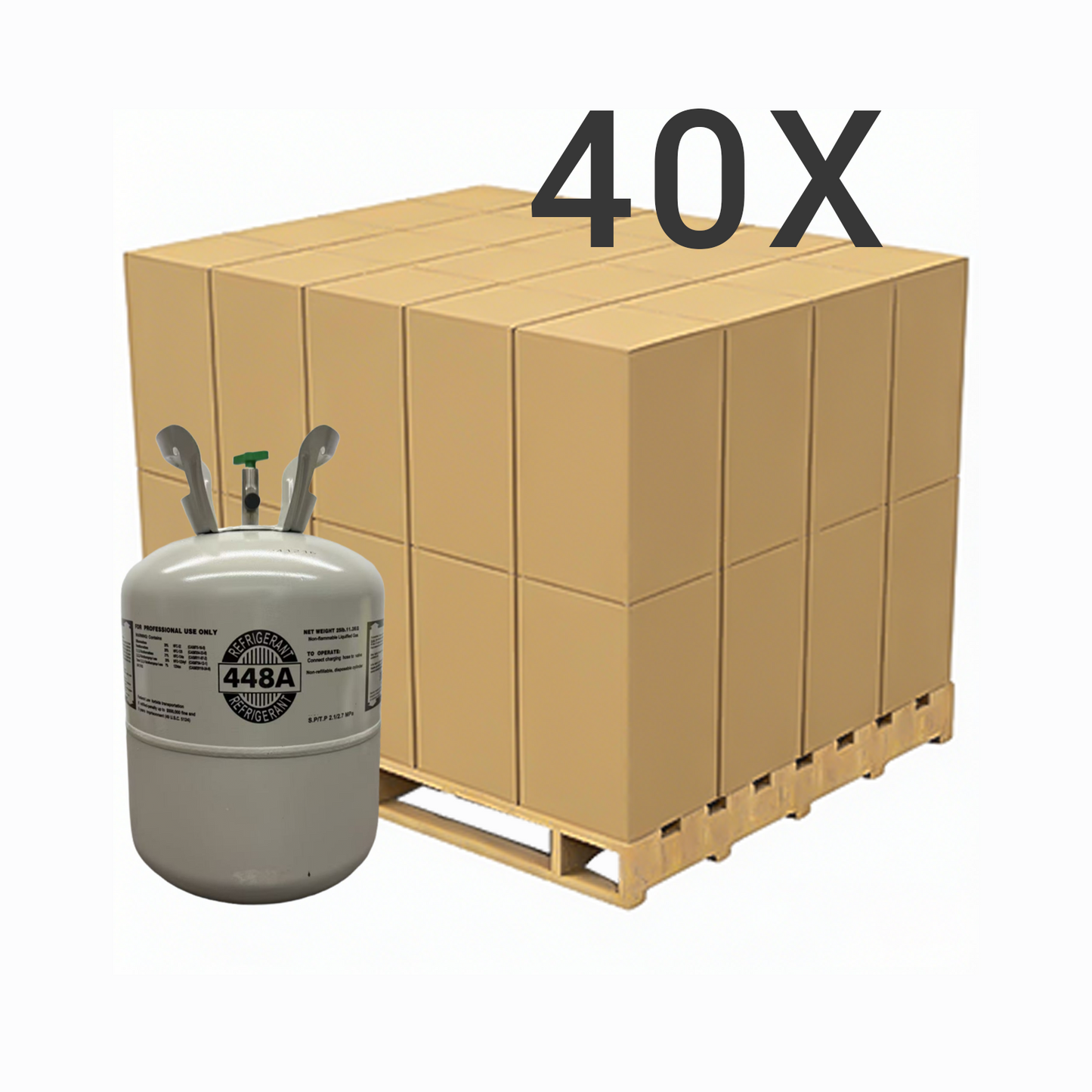 R448A Refrigerant Gas Cylinder 25 lb