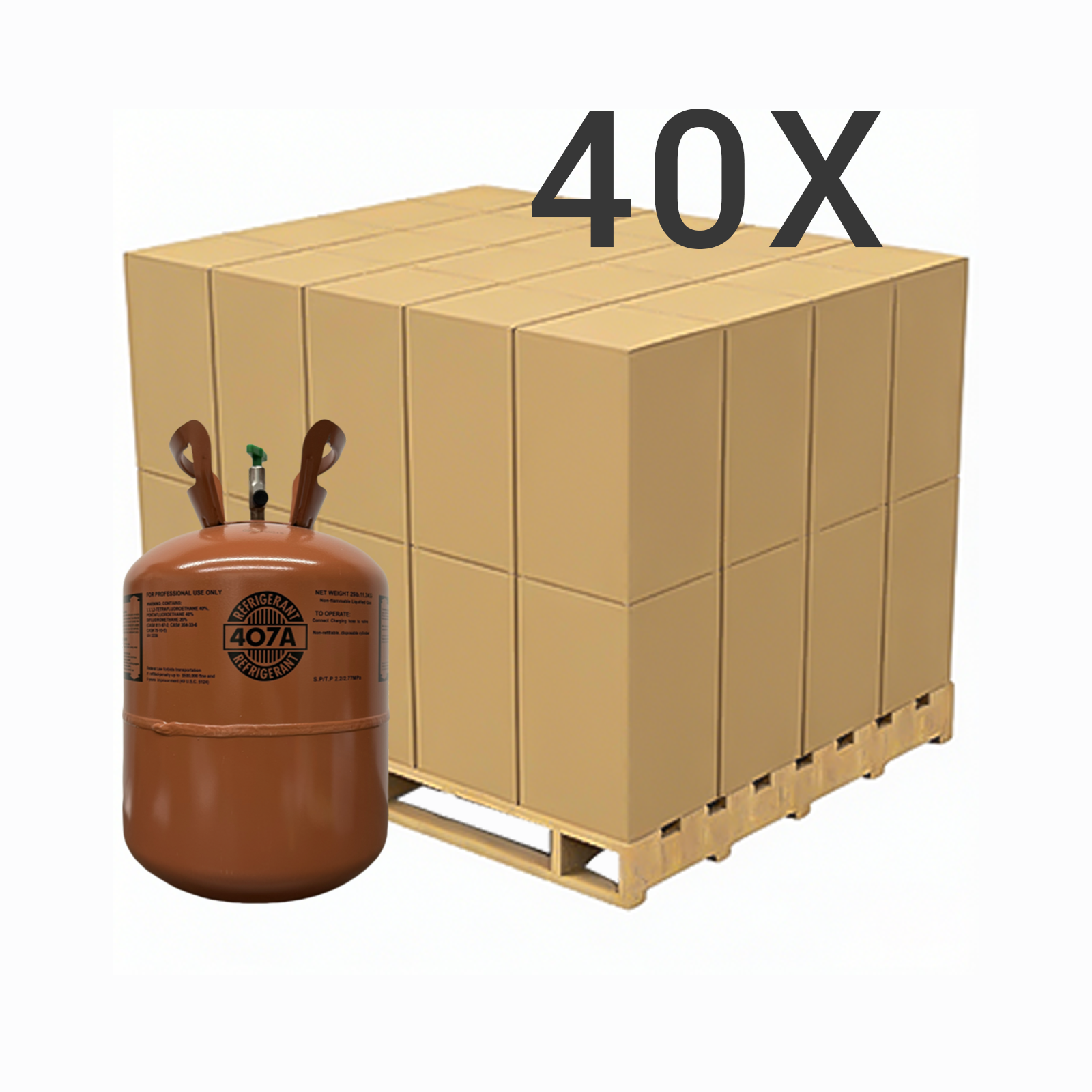 R407A Refrigerant Gas Cylinder 25 lb