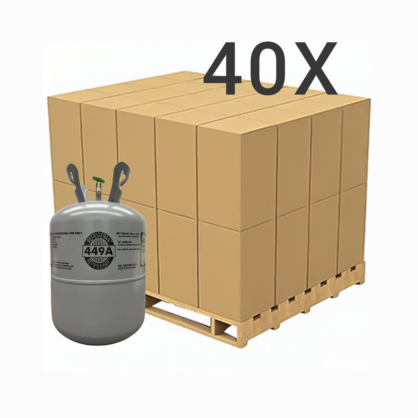 R449A Refrigerant Gas Cylinder 25 lb