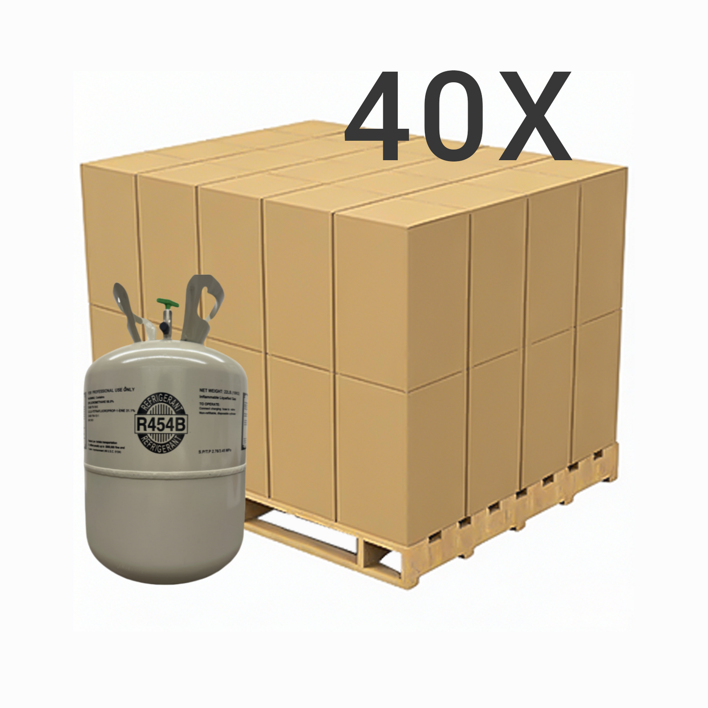 R454B Refrigerant Gas Cylinder 22 lb