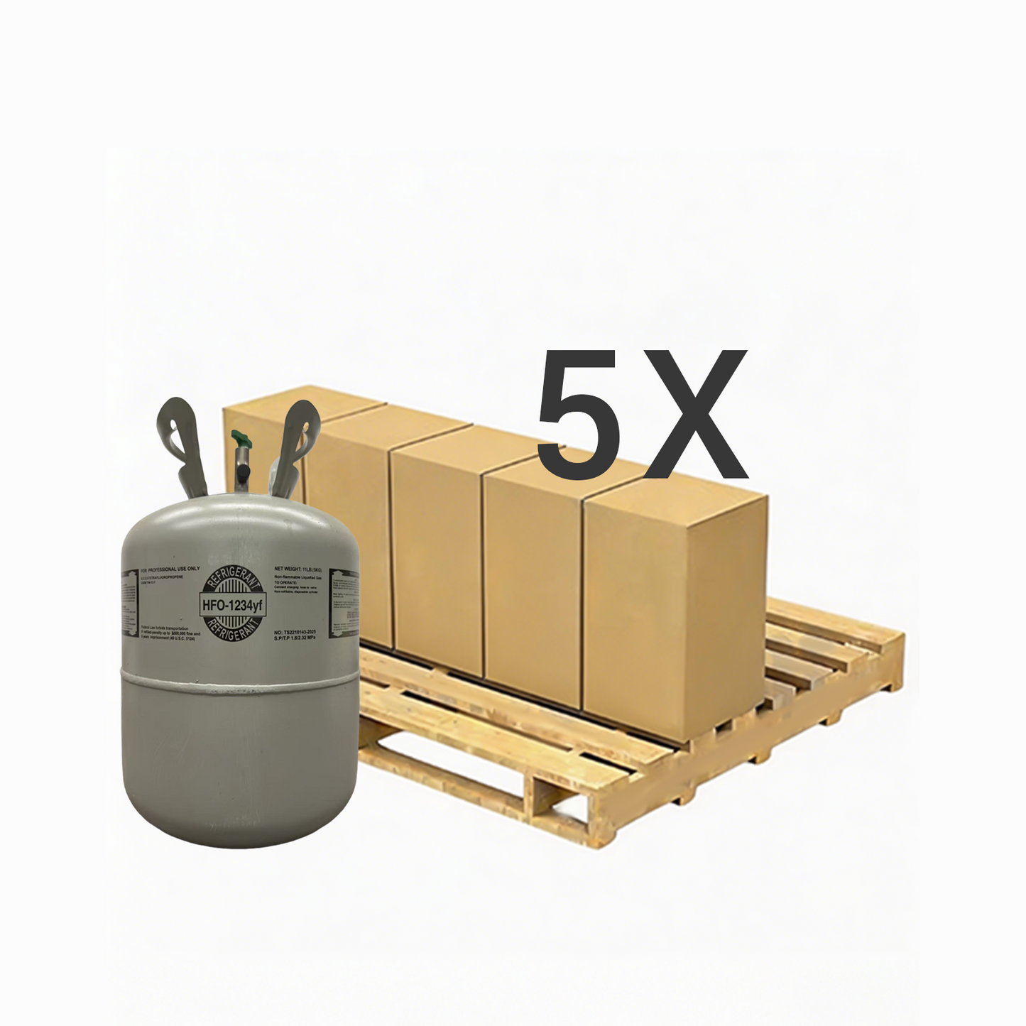 R1234yf Refrigerant Gas Cylinder 11 lb