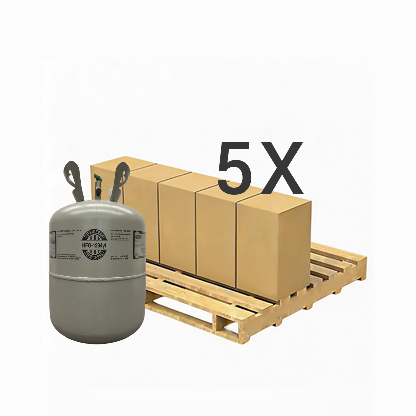 R1234yf Refrigerant Gas Cylinder 11 lb
