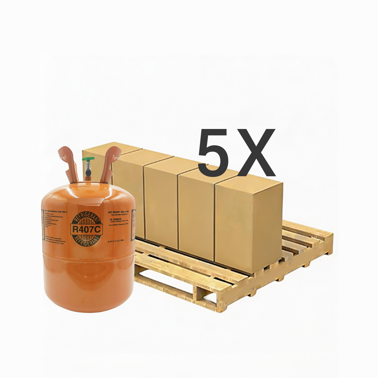 R407C Refrigerant Gas Cylinder 25 lb
