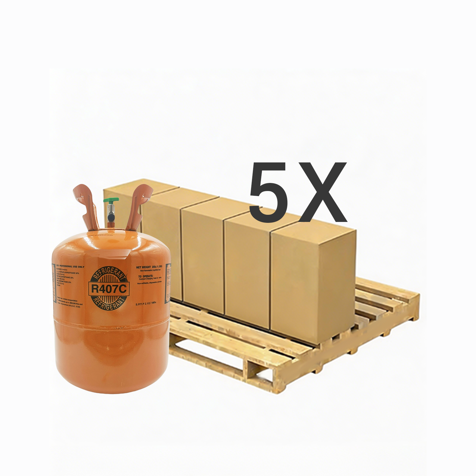 R407C Refrigerant Gas Cylinder 25 lb