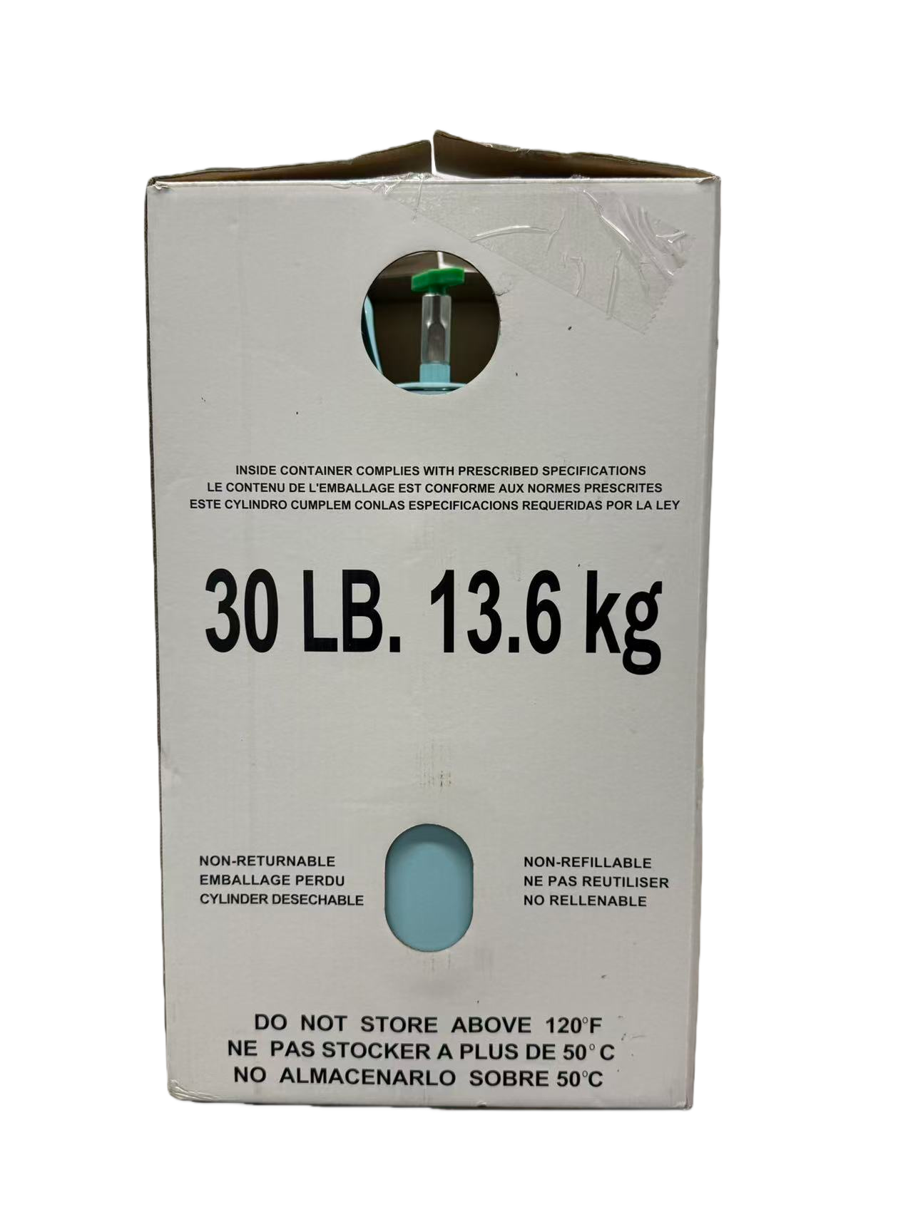 R134A Refrigerant Gas Cylinder 30 lb