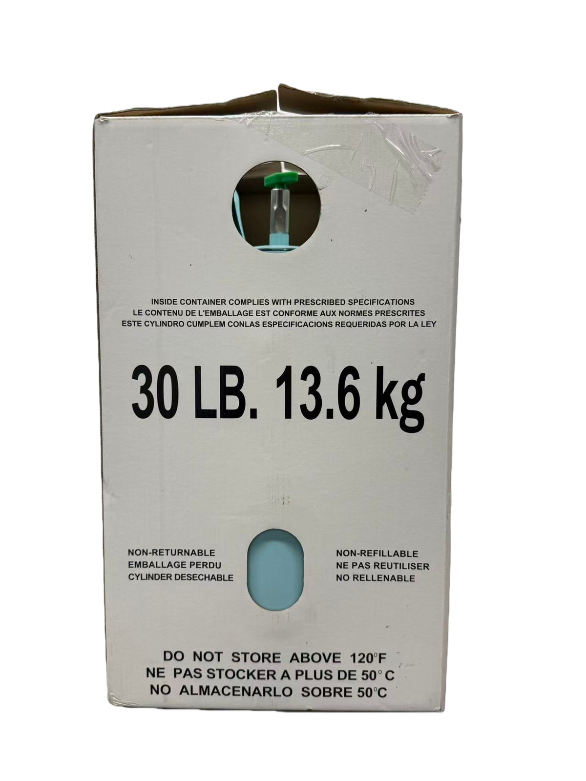 R134A Refrigerant Gas Cylinder 30 lb